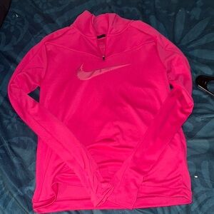 Nike Pink Fitted Polo Sweatshirt